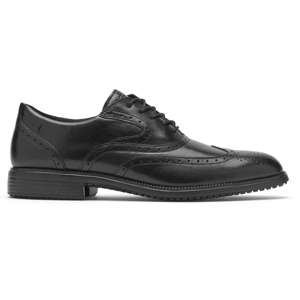 Pantofi Oxford Barbati Rockport Total Motion Dressport Wingtip Negrii - Romania 4976-VTMQL